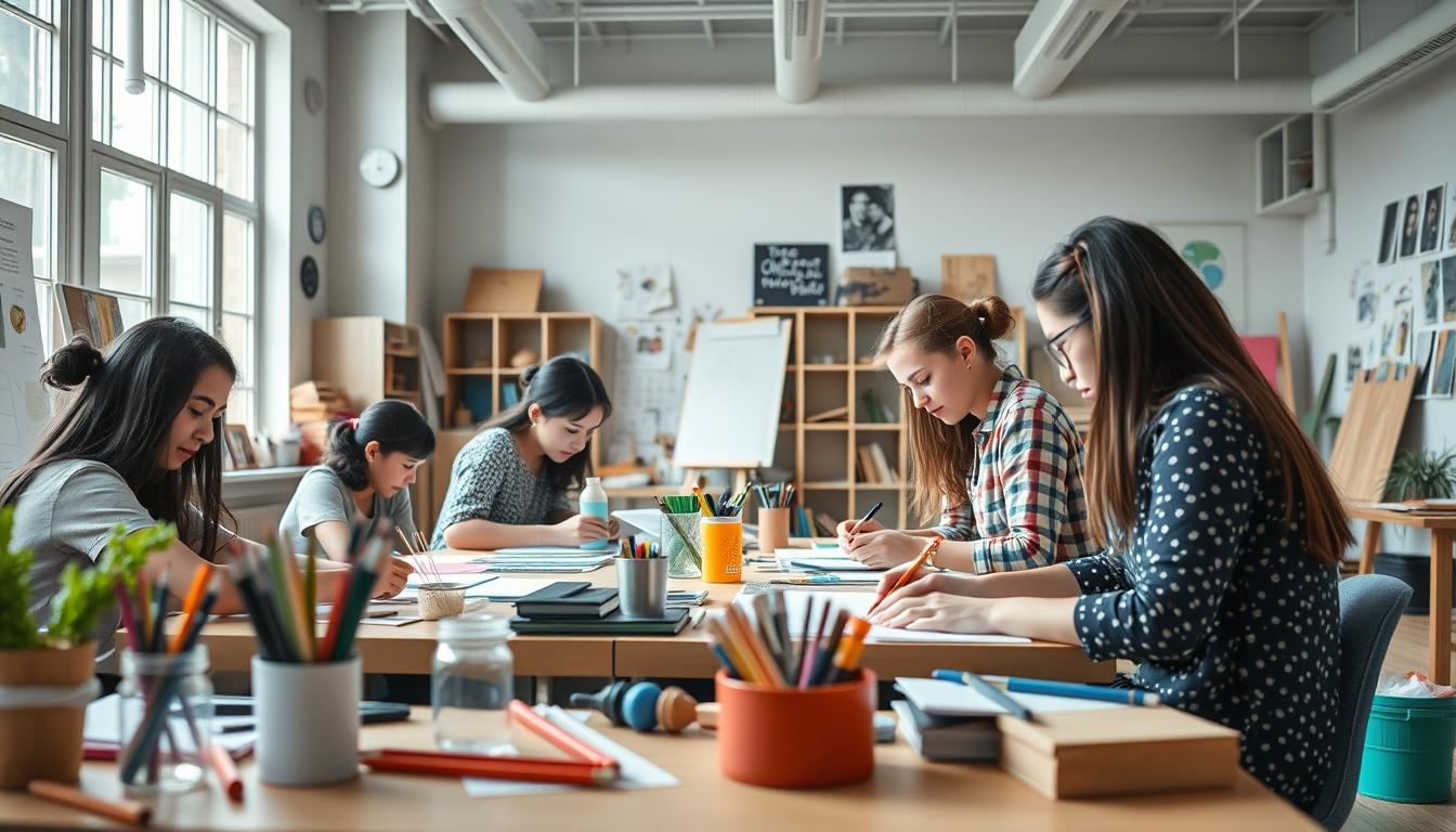 Student preparing for exams with study materials
